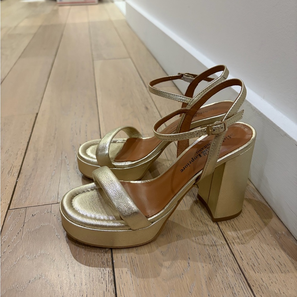 Gina Gold Platform Sandals